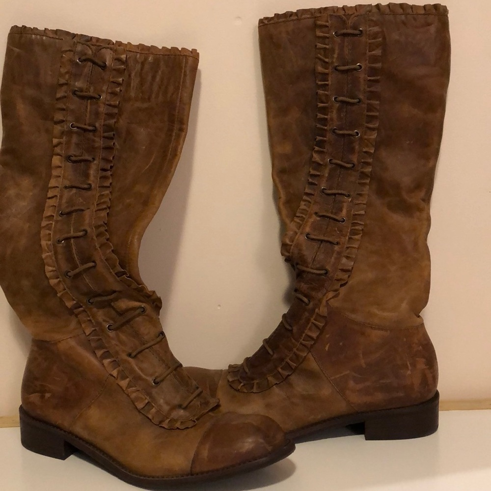 Anthropologie leather boots